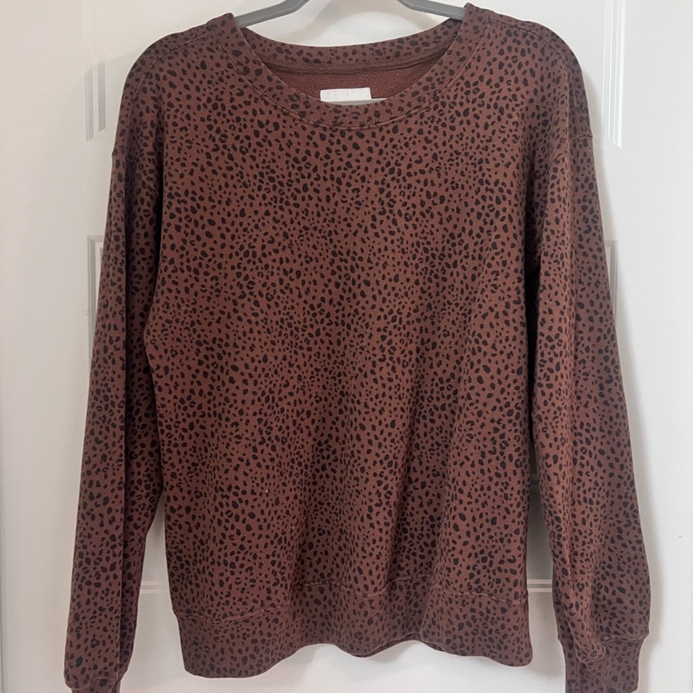 Abercrombie & Fitch Women's Cheetah Print crewneck Sweatshirt